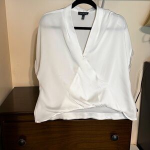 Sheer cap sleeve dress white blouse